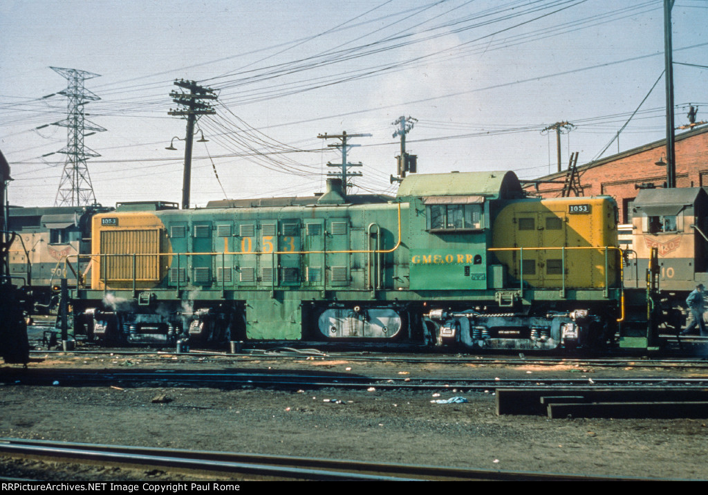 GMO 1053, ALCO RS1, ex Illinois Terminal, GMO 500 GP30, GMO 610 GP35, 